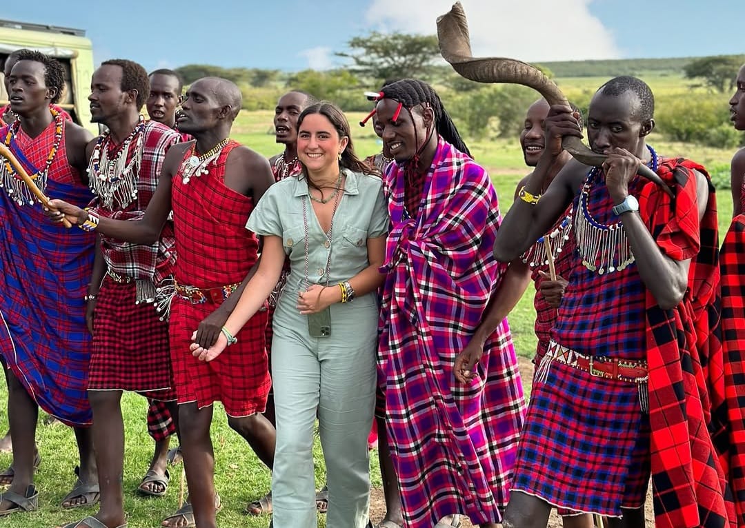 Maasai village people in traditional clothing during Tanzania cultural tour and Maasai tribe experience near Arusha and Moshi