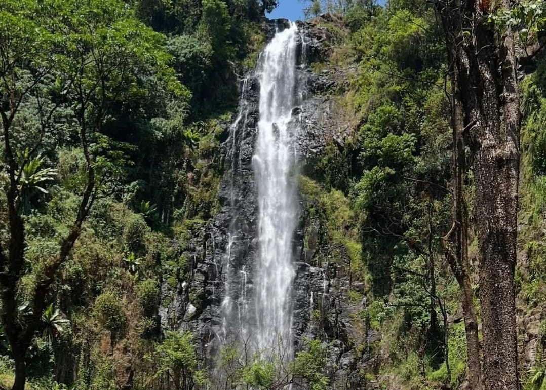 Materuni Waterfall near Mount Kilimanjaro during Tanzania Cultural Tour and Kilimanjaro day trip experience from Moshi