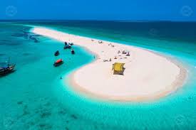 Prison Island Zanzibar with historic buildings and giant tortoises on the sandy shore