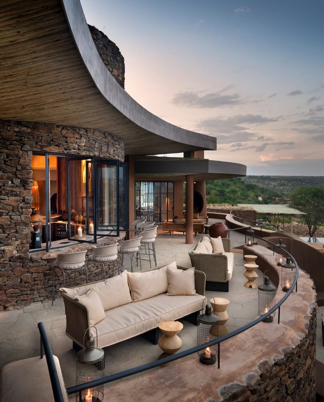 Luxury safari lodge in Kenya overlooking the African savannah during a Luxury Kenya Safari
